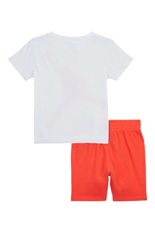 T-shirt et short de basketball - Blanc et rouge