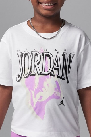 T-shirt et cycliste Jordan - Blanc et mauve