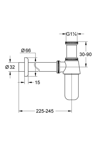 Sifone 1-1-1/4" per lavabo