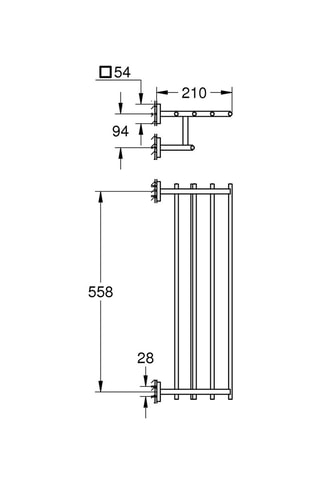 Portasciugamani 4 bracci