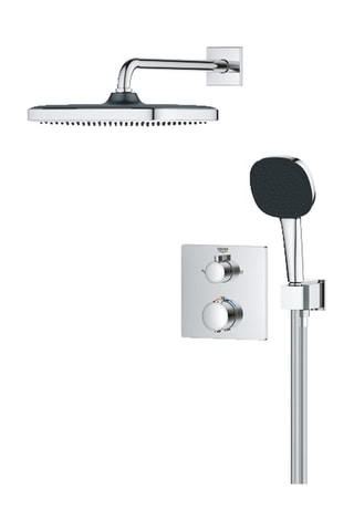 Set a incasso 1 getto - Vitalio Comfort 250 - Soffione e doccetta 2 tipi di getto