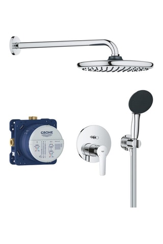 Set doccia a incasso Start - 3 tipi di getto - Testa rotonda 25 cm