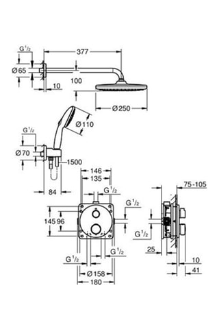 Set a incasso testa rotonda