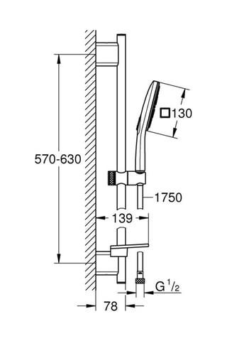 Set saliscendi doccia Vitalo SmartActive 130