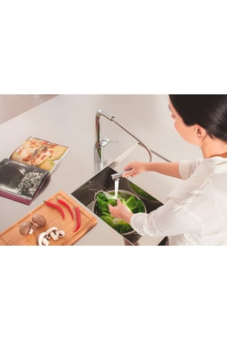 Miscelatore monocomando lavello con beccuccio tubulare e doccetta estraibile - Essence