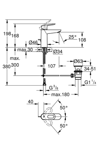 Miscelatore per lavabo