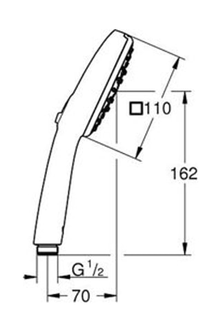 Doccetta quadrata - 11 cm