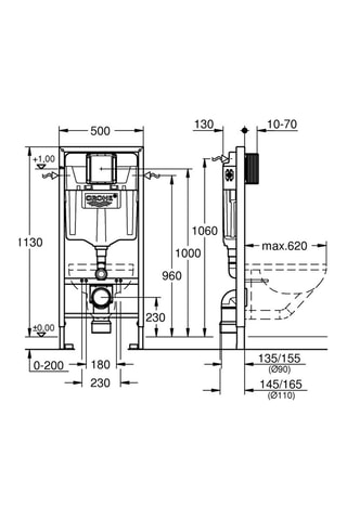 Pack WC suspendu complet en céramique