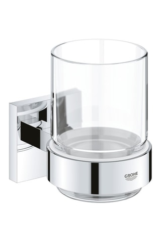 Vidro em cristal com suporte de parede Start Cube - Acabamento brilhante