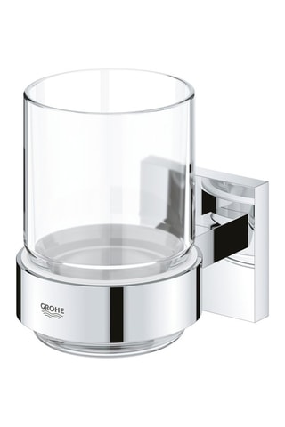 Vidro em cristal com suporte de parede Start Cube - Acabamento brilhante