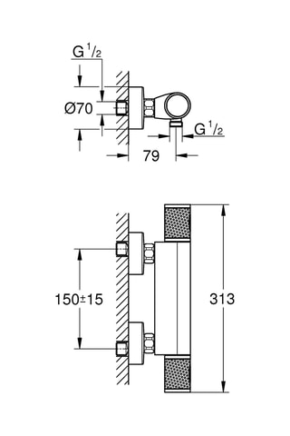 Mitigeur thermostatique Precision Feel