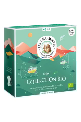 Coffret collection bio 5 infusions et 3 thés - 48 sachets