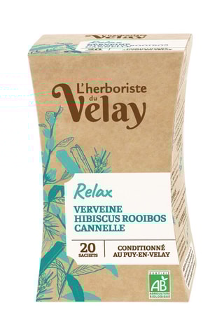4 x Relax (Verveine, Hibiscus, Rooibos, Cannelle) - 20 sachets