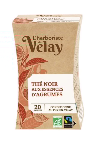 4 x Thé noir Agrumes (Orange, Citron vert) - 20 sachets