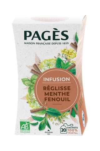 4 x Infusion BIO Réglisse Menthe Fenouil - 20 sachets