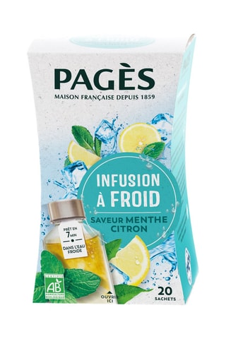 4 x Infusion glacée BIO Menthe Citron - 20 sachets