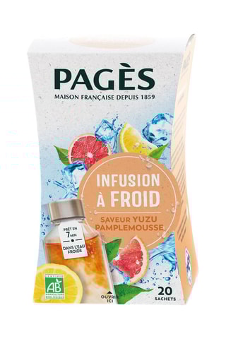 4 x Infusion glacée Yuzu Pamplemousse BIO - 20 sachets