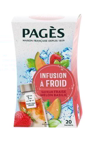 4 x Infusion glacée Fraise Melon Basilic - 20 sachets