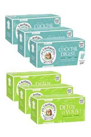 3 x Infusion Détox et vous -  30 sachets + 3 x Infusion Cocktail Digest - 30 sachets