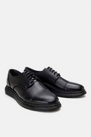 Derbies em couro - Preto