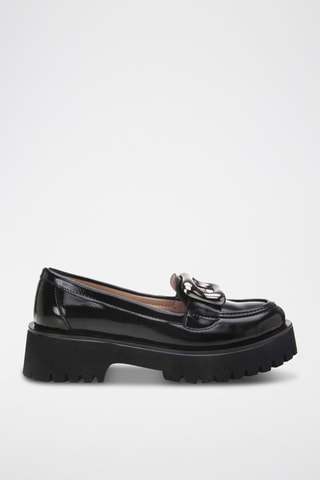 Mocassins com plataforma - Preto