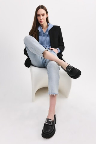 Mocassins com plataforma - Preto