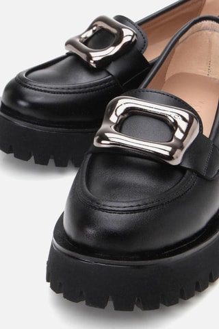 Mocassins com plataforma - Preto
