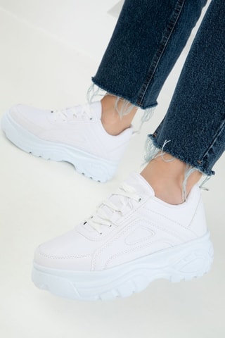 Sapatilhas com plataforma - Branco