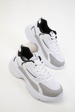 Sapatilhas com plataforma - Branco