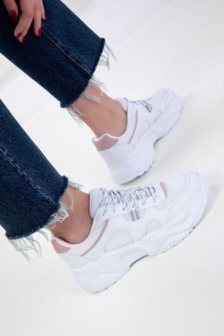 Sapatilhas com plataforma - Branco