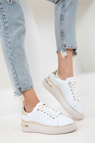 Sapatilhas com plataforma - Branco