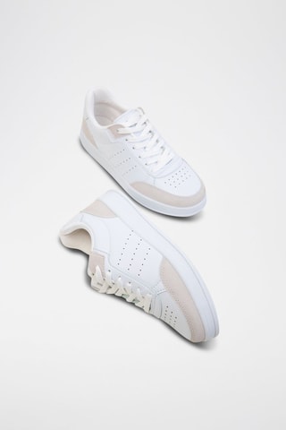 Sapatilhas com plataforma - Branco e rosa-velho