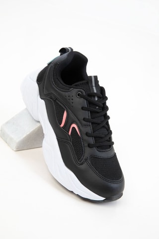 Sapatilhas com plataforma - Preto e rosa