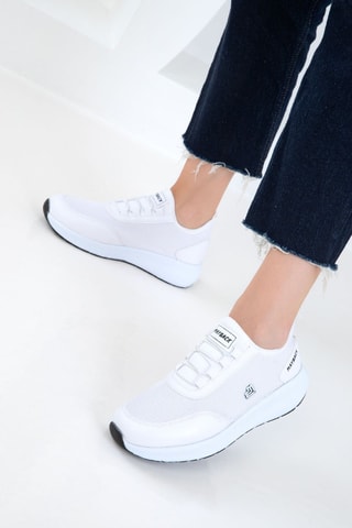 Sapatilhas com plataforma - Branco