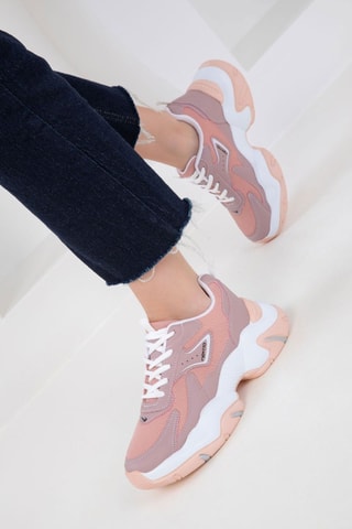 Sapatilhas com plataforma - Rosa-maquilhagem