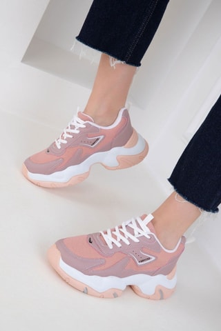 Sapatilhas com plataforma - Rosa-maquilhagem