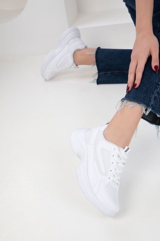 Sapatilhas com plataforma - Branco