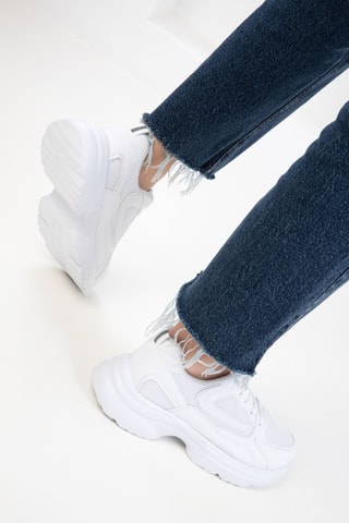 Sapatilhas com plataforma - Branco