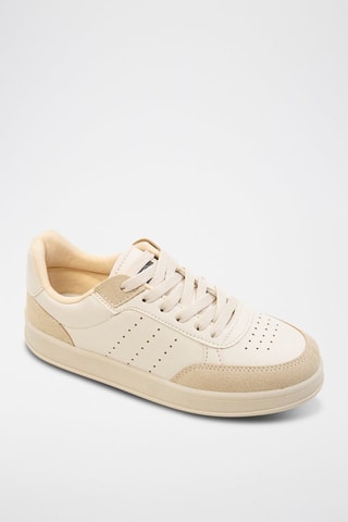 Sapatilhas com plataforma - Bege