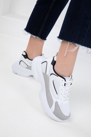 Sapatilhas com plataforma - Branco