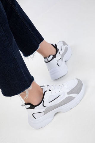Sapatilhas com plataforma - Branco