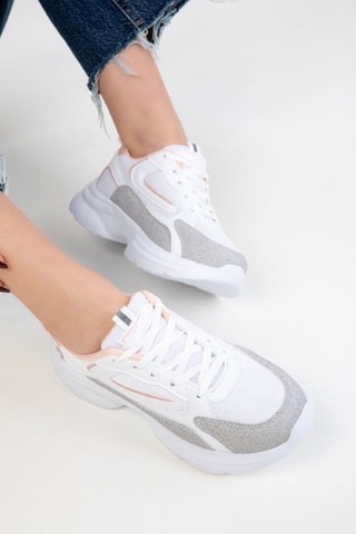 Sapatilhas com plataforma - Branco