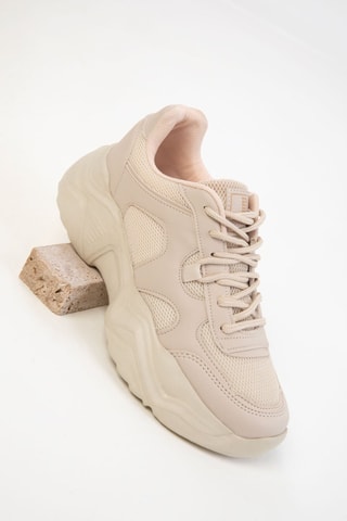 Sapatilhas com plataforma - Bege