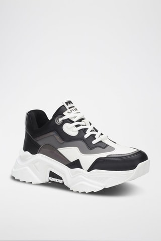 Sneakers com plataforma - Preto