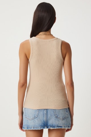 2 camisolas de alças - Castanho e cru