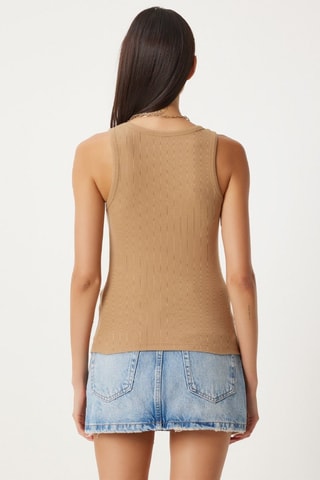 2 camisolas de alças - Castanho e cru