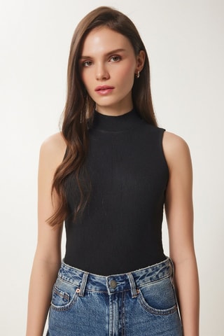 Camisola de alças - Preto