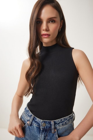 Camisola de alças - Preto