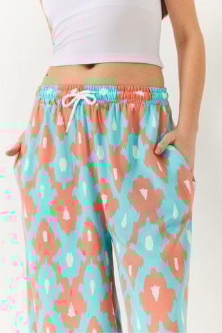 Calças palazzo - Turquesa