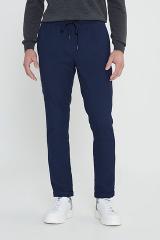 Calças slim - Azul-marinho